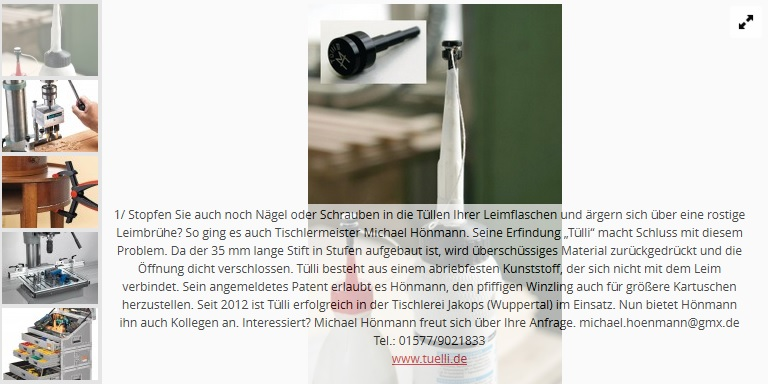 Presse-Artikel BM-Online vom 6.1.2015 zum Tülli