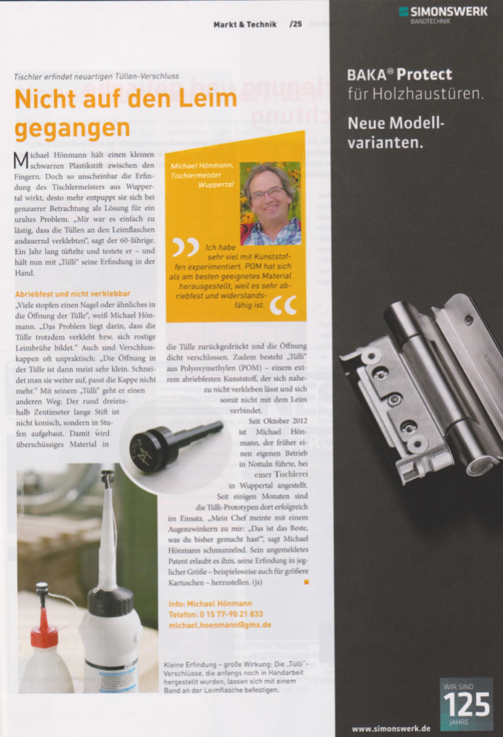 Presse-Artikel Perspektiven Ausgabe 10/2014 zum Tülli