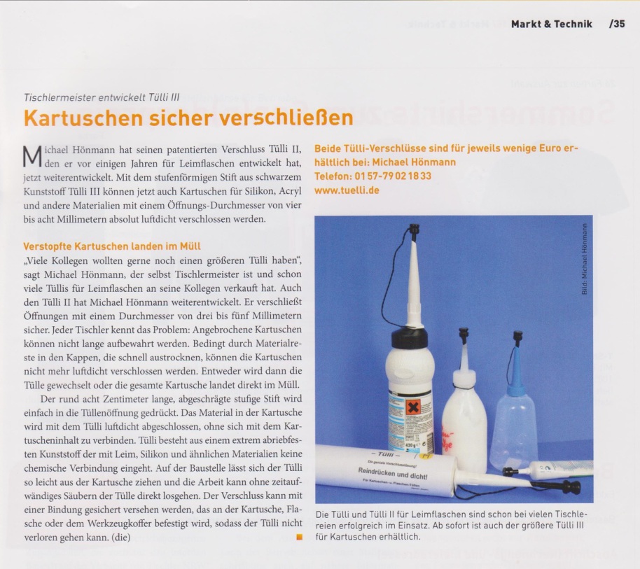 Presse-Artikel Perspektiven Ausgabe 6/2016 zum Tülli III
